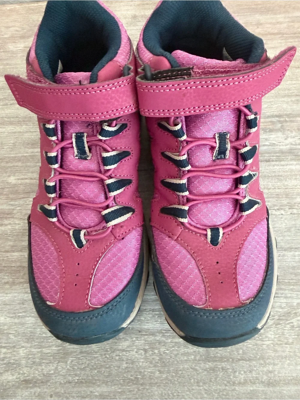 Merrell Pink Navy Hook & Loop Hiking Camping Winter Waterproof Boots 3.5